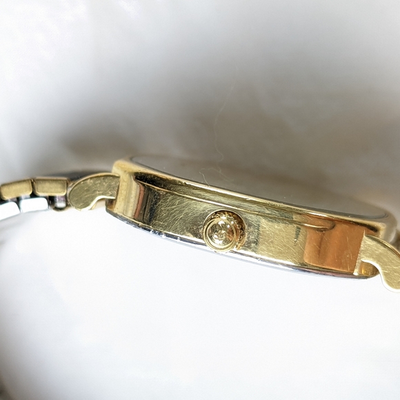 Longines vintage Wristwatch men's 950 Swiss 6140 Quartz GH gold black - Picture 5 of 8